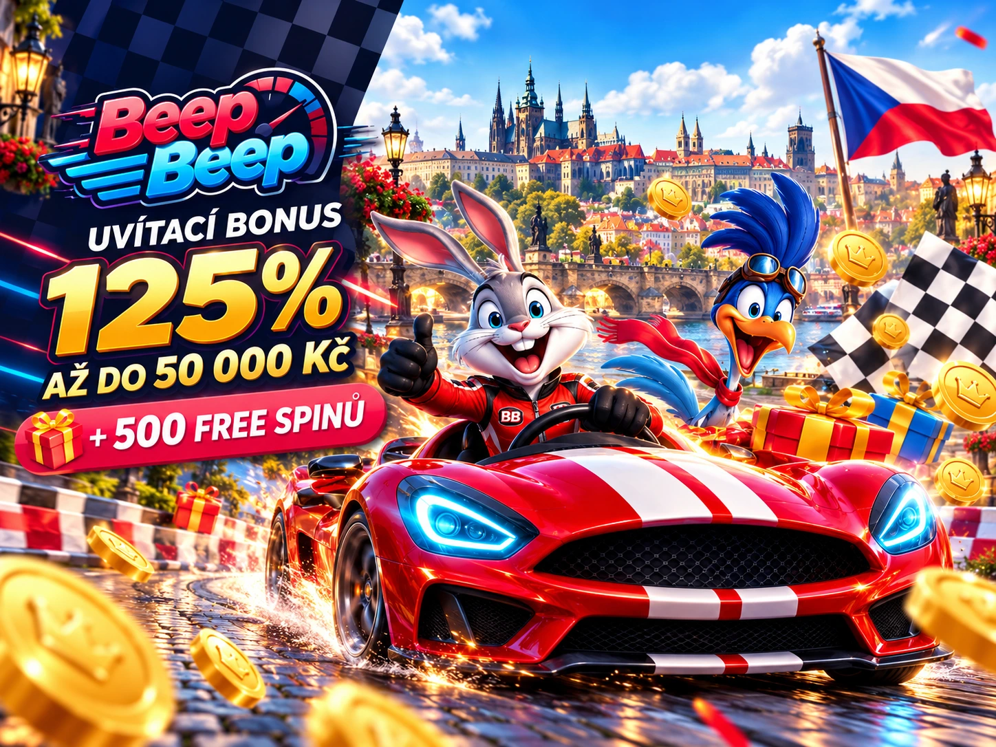 Beep Beep Casino 20 euro bonus bez vkladu a bonusové nabídky